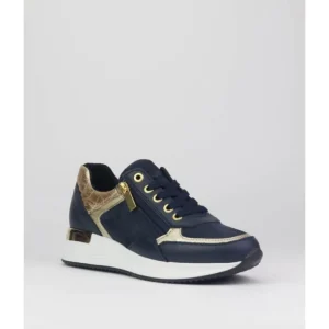 Deportivas de mujer Caramelo 1141-22007 AZUL ORO