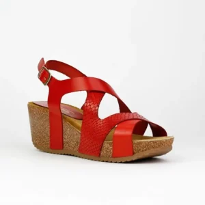 Sandalias de mujer Bonaventure K236-ROJO